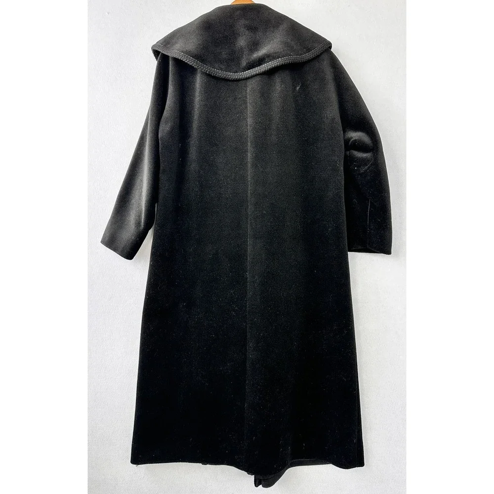 VTG‎ Forstmann Formal wool Coat Long Classic Retro Old Money Women's L Black